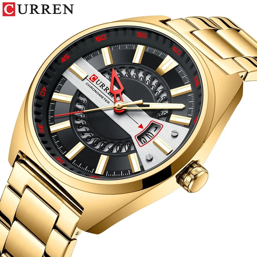 CURREN 8403 Top New Classic Mens Watches Male Clock Date Sport Gift Wrist Stainless Steel Quartz Business Men Watch Gift