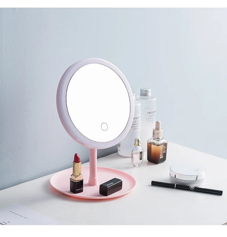 2023 New Multi-function Portable Plastic Frame Vanity Mirror Make up Mirror Cosmetic for Woman Cosmetic
