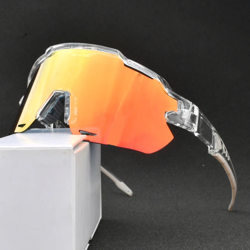 Photochromic Custom Sport Sunglasses Outdoor Fishing Sunglasses One Piece Lens Polarized Cycling Sunglasses