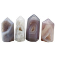 Wholesale Hand Carved Crystal Points Agate Druzy Geode Wands Healing Druzy Agate geode Tower