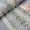 Luxury Traditional Geometric Floral 3D Embroidered Lace Trim Beads Multi-Color Decorative Lace Ribbon for African Indian Dresses