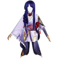 Ecowalson Game Raiden Shogun Cosplay Costume Baal Wig Shoes Cosplay Costume Sexy Women Kimono Dress Uniform Party
