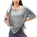 Women's Lightweight Fitness Top Breathable Yoga T-Shirt with Quick Dry & Loose Short Sleeves for Running & Gym Sports Wear