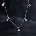 Elegant Design Fashion Jewelry Wedding Chain Necklaces Single 0.1Carat Moissanite 925 Sterling Silver Necklace for Women