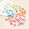 30/50pcs Assorted Color Mini Tiny Hair Claw Clips Bangs Strong Grip Butterfly Hair Clamp Clips for Little Girls