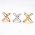 Jachon New Scarf Buckle Simple Women's Titanium Steel Scarf Buckle Glossy X-shaped Scarf Ring Dual Use