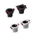 9W 15W Low UGR Black COB Downlight Antiglare Square Round Recessed Led Spotlight Downlight for Hotel Shop
