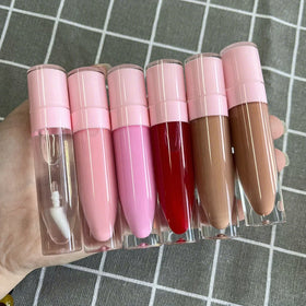 No Tingle Vegan Hyaluronic Acid Organic Ultra-glossy Moisturizing Liquid Lip Plumping Gloss Custom Private Label