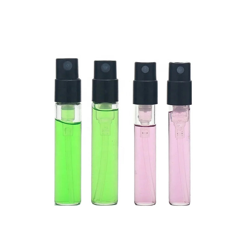 Mini Cosmetic Glass Bottle 1.8ml 2.5ml Empty Perfume Bottle for Skincare Mist Pump Sprayer Glass Perfume Bottle with Sprayer