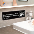 Plastic Employees Must Wash Hands Sign Board Before Returning to Work Sign Custom Acrylic Sign Board
