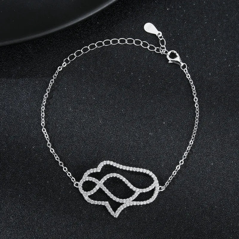 Factory Wholesale 925 Sterling Silver Fine Jewelry Daily Simple High-end Zircon Bracelet Women Gift