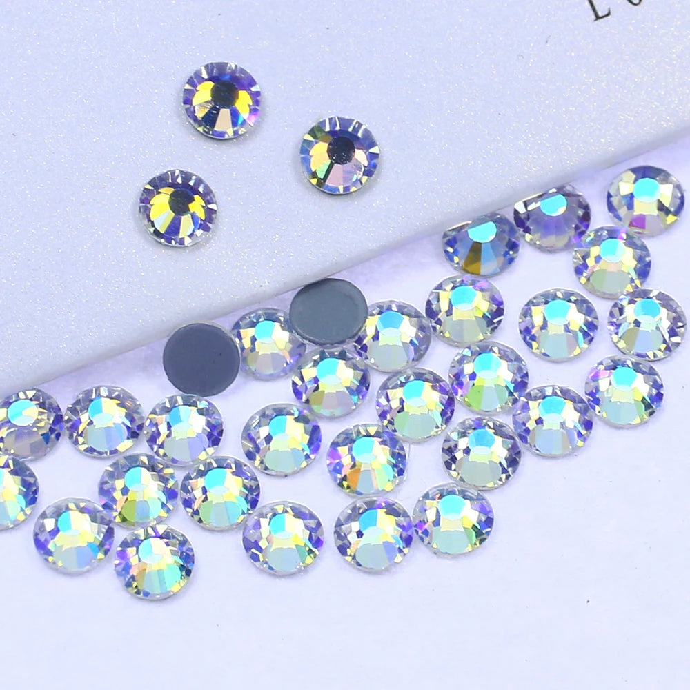 Dongzhou Ss3-ss30 Night Starry Sky Hotfix Flatback Rhinestones Crystal Glass Rhinestone for Clothing Garment Diy Accessories