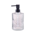 500ml Shampoo Body Hotel Hand Soap Wash Skin Care Lotion Pump with Clear Glass Empty Bottle for Bathroom