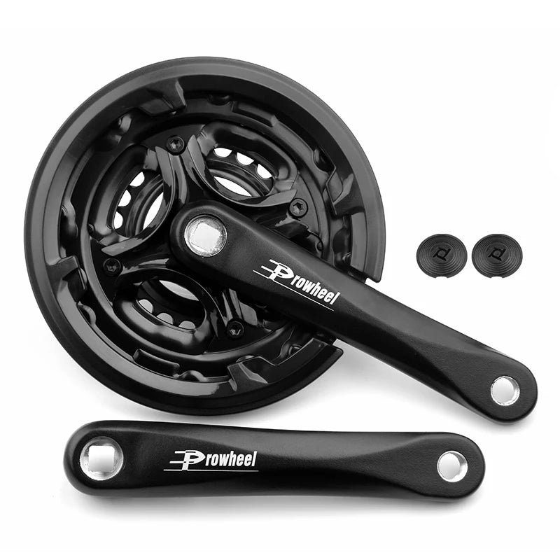 Prowheel Cycle Accessories 3X6/7/8 Speed Bicycle Crank Set Freewheel with Adjustable Length Chainwheel Included