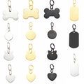 Various Shapes Colors Sizes Stainless Steel Metal Custom Engraved Dog Cat Animal Tag
