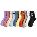 Stock Customized Funny Face Printed Long Crew Tube Socks for Men Women Quality Cotton for Autumn Season Minimum Order 10 Pairs