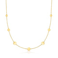 Inspire Jewelry High Quality Gold-Plated Stainless Steel Circle Disc Station Necklace Gold Coin Pendant Fashionable Necklaces