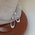 Hollow Round Glossy 925 Sterling Silver Party Chunky Drop Earrings for Women Gifts