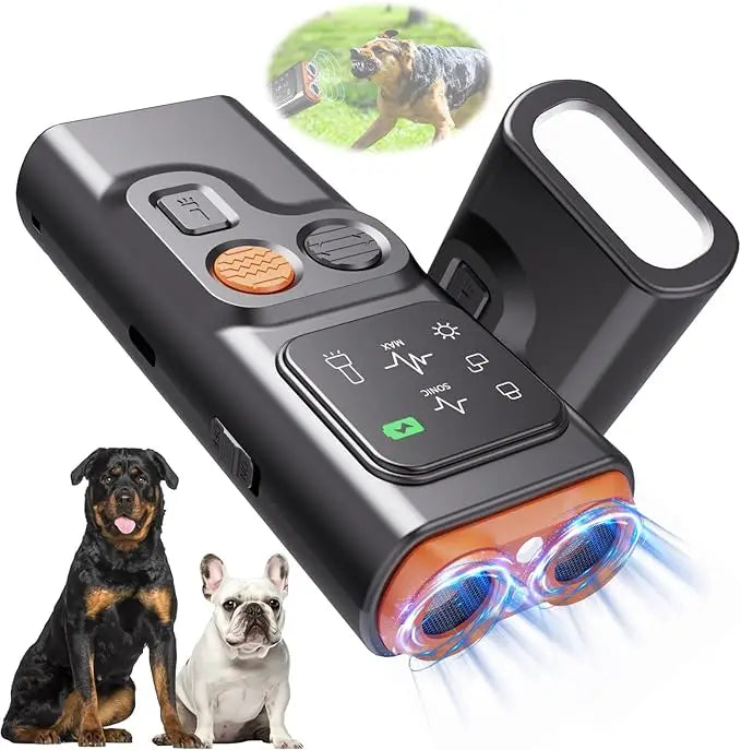 Rechargeable Portability Dog Bark Control Device Ultrasonic Anti-Barking Handheld Dog Repeller Dogs BarkGuard