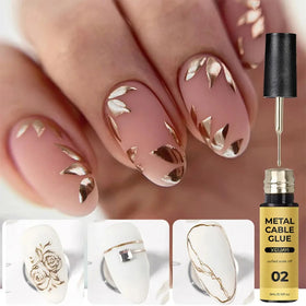 5ml Gold Silver Metallic Liner Gel Polish Super-Bright Mirror Gel Nail Polish French Style Drawing Line Nail Art Vernis