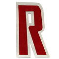Factory Direct Price High Quality Red and White Tackle Twill Patch Jersey Sports Wear Letter Applique Alphabets