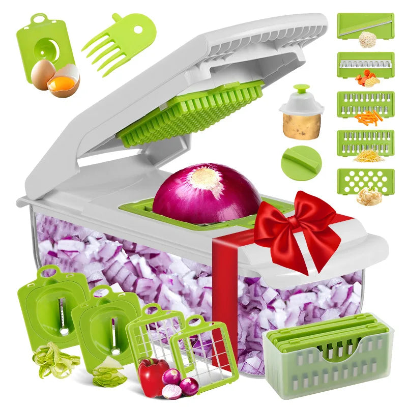 Multifunctional Manual Vegetable Cutter Spiralizer Shredder New Potato Onion Slicer Mandoline Plastic Vegetable Slicer Chopper