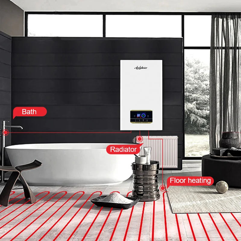 Wall Mounted Three Phase 380v 18kw Electric Hot Bath and Radiant Floor Heat Boiler Type