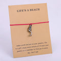 Summer Beach Ocean Mermaid Shell Starfish Sand Dollar Octopus Sea Horse Baby Whale Tail Shark Fish Ocean Beach Charm Bracelet