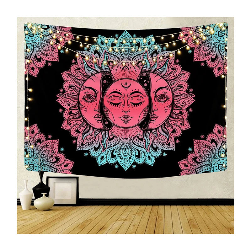 Sale of Tarot Wall Hanging Mandala Bohemian Polyester Fiber Tarot Print Tapestry Carpet Mandala  Wall Decor Boho Tree