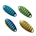 Glittering Printed Metal Lure Blanks Artificial Bluegill & Salmon Baits Fishing Spoon Lure Making Supplies for Lake & Stream
