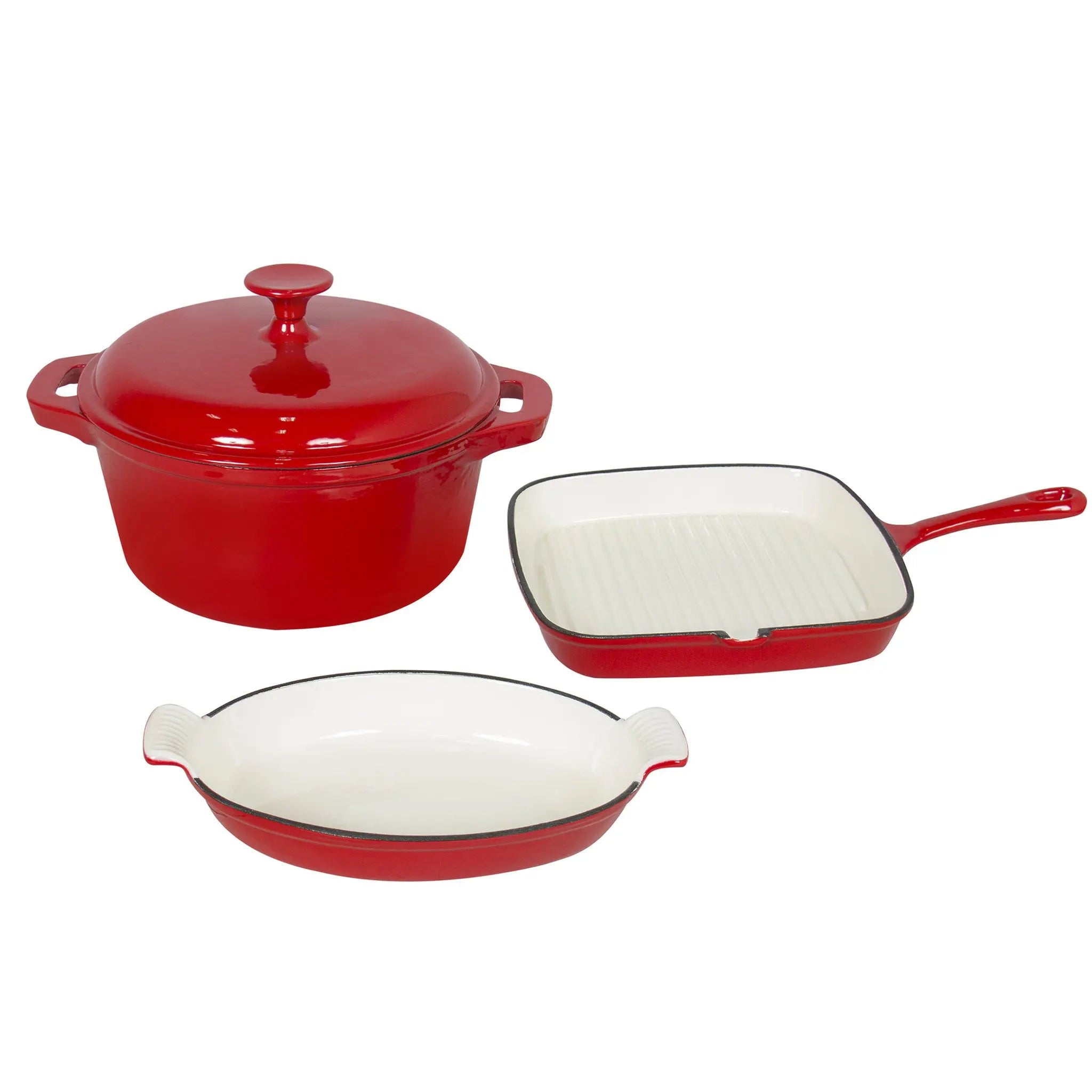 Wholesale 4-Piece Eco-Friendly Vintage Cast Iron Enamel Cookware Set for Restaurants Gas & Induction Ready