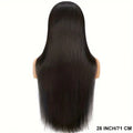Natural Black Straight Indian Remy Virgin Lace Front Wigs Human Hair 180% Density HD Transparent Lace Wig for Women MegaBDM