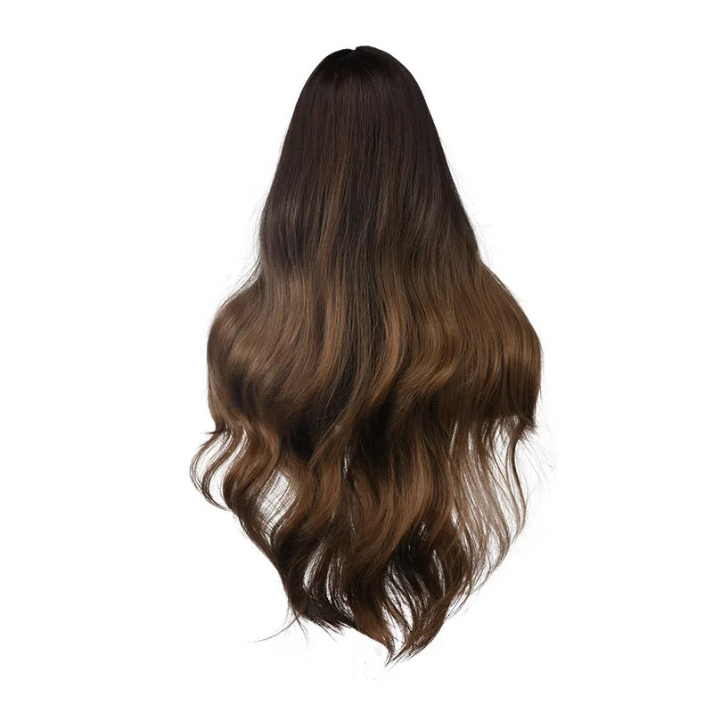 2025 Free Sample New Color Custom Long Straight Hair Lace Frontal Synthetic Wig