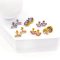 Good Quality  Dolphins Owl Penguin  Raccoon butterfly  Stainless Steel Stud  Earrings for Ladies and Children