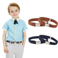 Adjustable Elastic Kids Belt with Square Buckle for Boys Girls Pants Jeans Uniform