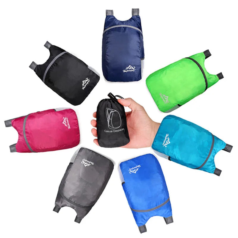 Ultra Lightweight Packable Backpack15l Small Water Resistant Hiking Daypack Foldable Travel Backpack Sports Bag Orange