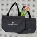 Custom Eco Friendly Reusable Heavy Type Canvas Handbags Dark Grey Oversized Laptop Canvas Bag Tote for Men