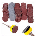 MEIXIU OEM 100Pcs/set 1inch Sanding Discs 100-3000 Grit Abrasive Polishing Kit Dremel Rotary Tool Sandpapers Accessories