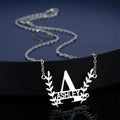 Custom Personalized Stainless Steel A-z Initial Letter Necklace Customized Diy Name Letter Pendant Necklace Jewelry