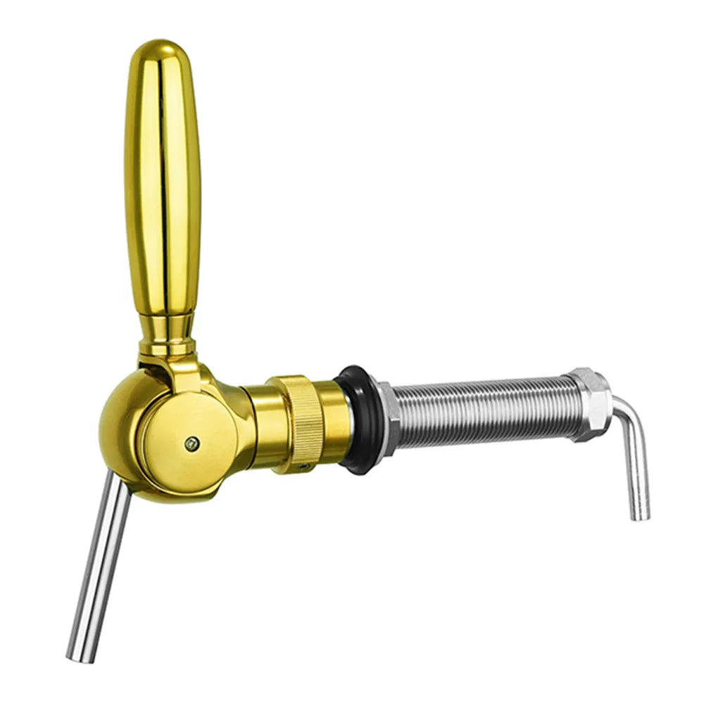 Golden Belgian Beer Faucet Flowing Control Ball Tap  for Homebrew Bar Cafe Tea Shop