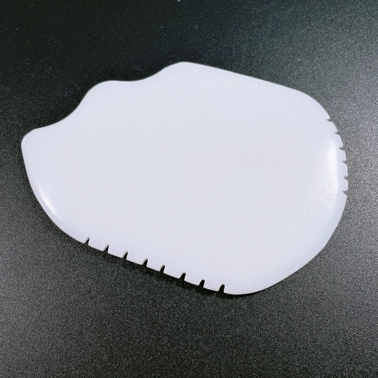 Huiying Self Massage Tool Spiky Shape White Jade Gem Guasha Massager Gua Sha Scraping Tool
