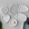 Oval Heart Cloud Pentagon Bubble Shaped Silicone Resin Jewelry Tray Molds for Candle Holder Gypsum Plate Diverse Cake Tools
