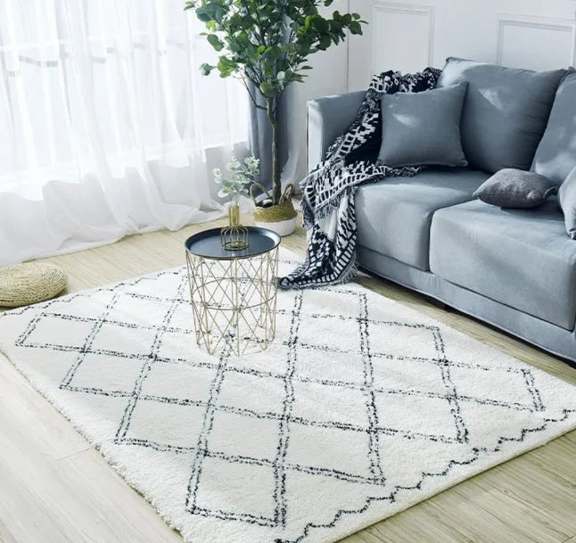 Nordic Simple Abstract Carpet for Sitting Room Coffee Table Sofa Bedroom Girl/Children Bedside Swivel Chair Room Floor Mat
