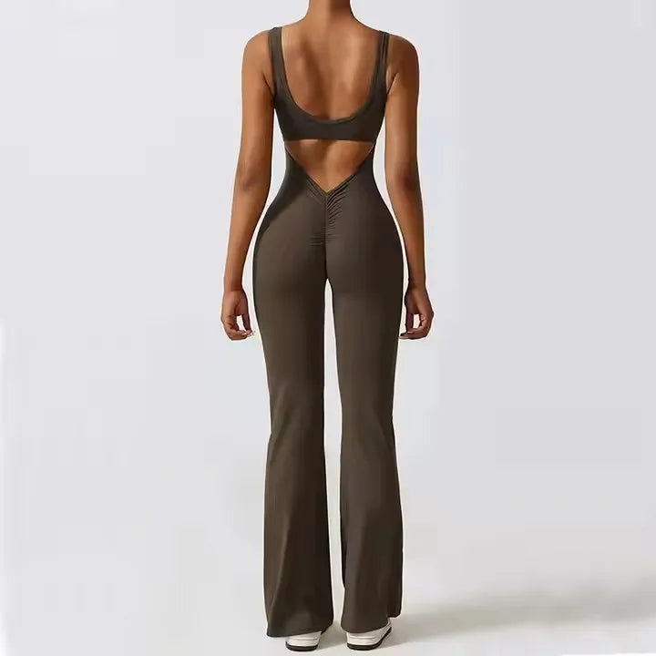 Fitness Rompers Stretch Female Push up Workout Bodysuits Women Training Yoga Suit Sportswear Women Sports Jumpsuit New Gym Set