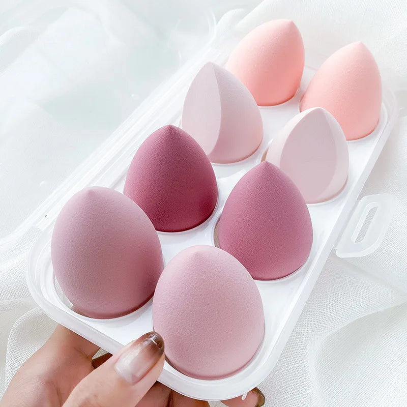 Wholesale Custom Label Makeup Puff Sponge No Latex Plastic Box Packaging Makeup Sponge Cover Supplier