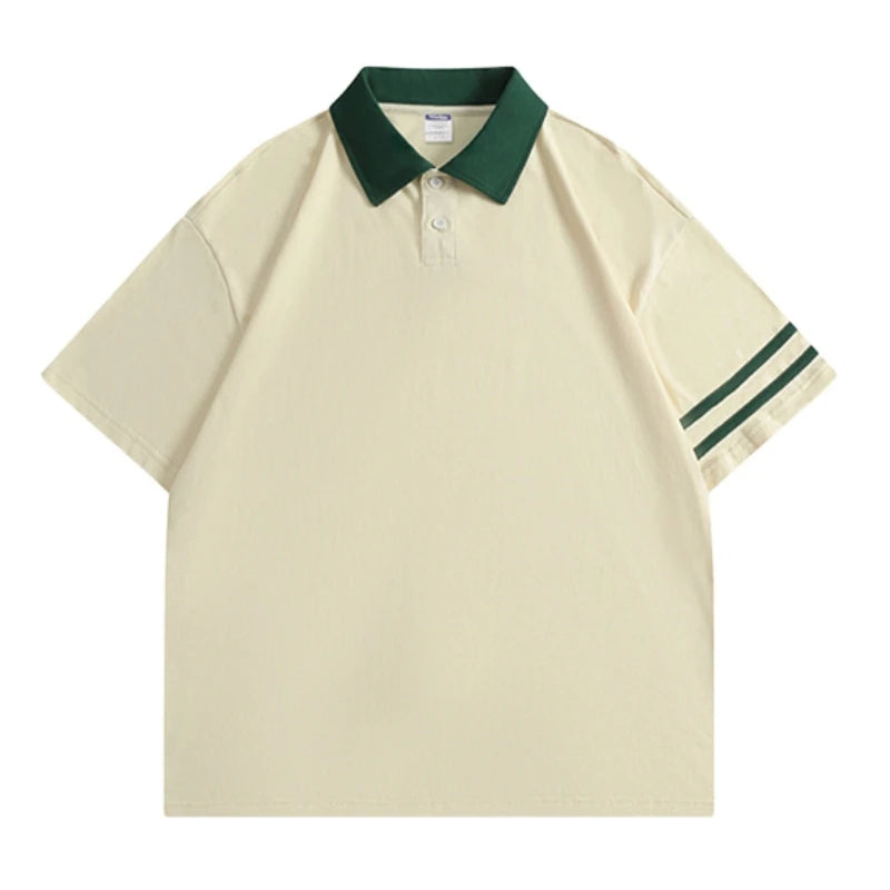 200 Grams Top Class Men's Polo Rugby Jersey Solid Pattern Tennis Striped Casual for Polo Shirt Fashionable Knitted Fabric