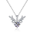 XMZ005 New Arrival 925 Sterling Silver Christmas Original CZ Fine Jewelry Moissanite Cute Deer Pendant Necklace for Women