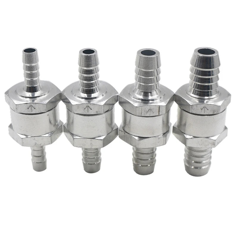 Automobile Aluminum Alloy Manual Oil Control Non Return One-way Check Valve Gasoline Diesel Fuel Systems 6/8/10/12/14/16 Axial