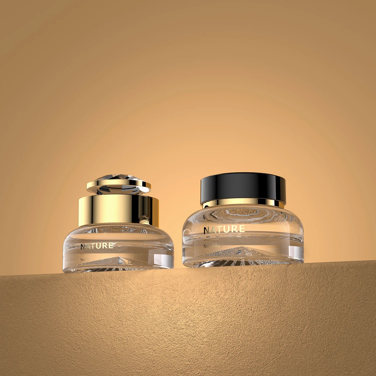 Hot Selling Wide Mouth Cosmetic Packaging Skin Moisturising Luxury Container 30g 50g 100g Eye Face Cream Glass Jars