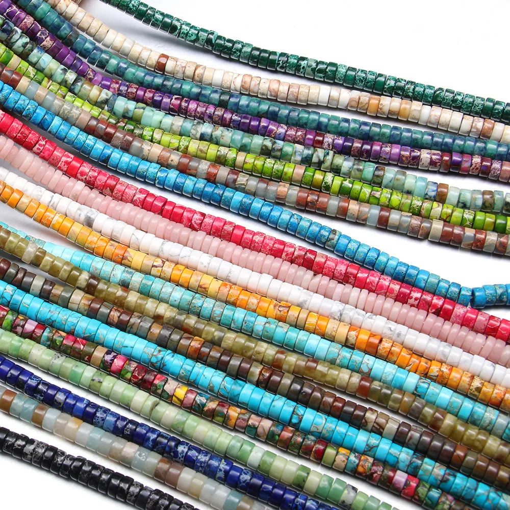 Wholesale Natural Indian Gemstone Heishi Beads Stone Black and White Jade Heishi Beads for Jewelry Making